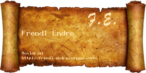 Frendl Endre névjegykártya